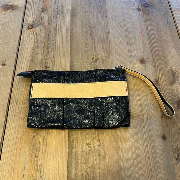 See by Chloe Black and Tan Leather Wristlet - Picture 3 of 13